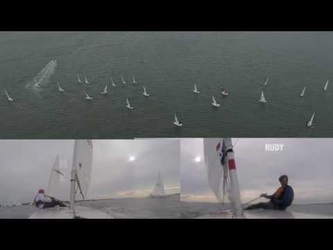 Drone coverage of Laser Dinghy Racing, sailing, Starting line, NBIBCLRA