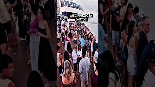 MSC PREZIOSA navio cruzeiro saindo Santos  Argentina Uruguai @cruzeiros2025 #maior #drone #shorts