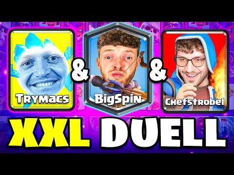 😱🤯BIGSPIN vs. TRYMACS vs. CHEF - BESTES DUELL JEMALS! | Clash Royale Deutsch