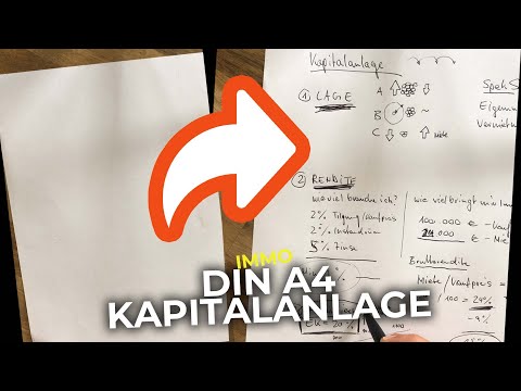 Kapitalanlage auf 1 DIN-A4-Papier