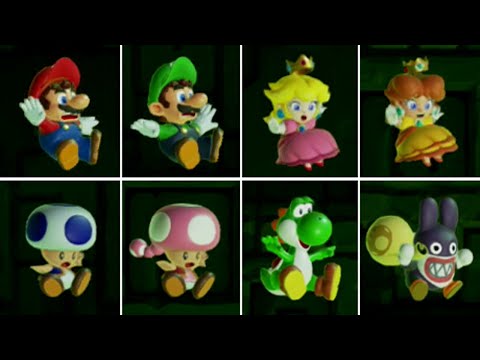 Super Mario Bros. Wonder - All Characters Freefall Animations + Screaming