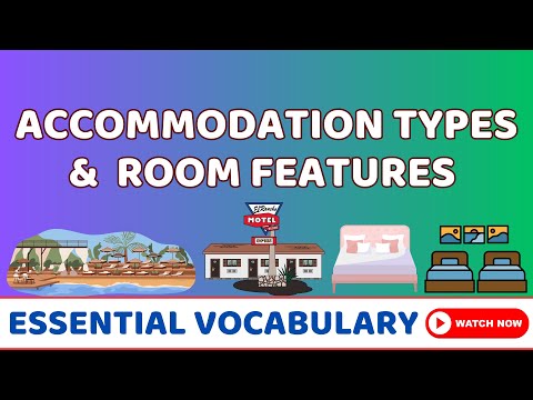 Accommodation Types & Room Features Explained 🏨 | Essential English Vocabulary
