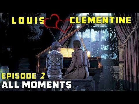 Louis  Clementine All Moments from Episode 2  The Walking Dead Clem  Louis Romance