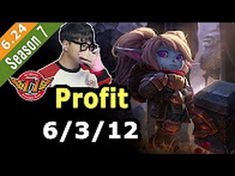 SKT T1 Profit Poppy Top vs Nautilus - Patch 6.24 KOREA Ranked
