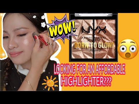 NYX BORN TO GLOW ICY HIGHLIGHTER SWATCHES AND WEAR TEST