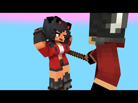 APHMAU ZERO TWO DODGING SHUFFLE STICK AARON - MINECRAFT ANIMATION #shorts