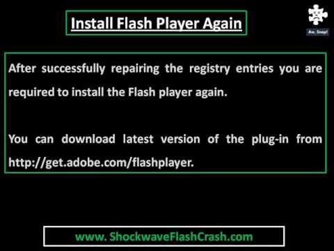 comment reparer shockwave flash crashes