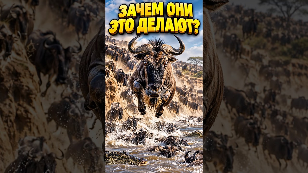 Антилопа гну: Главный суицидник дикой природы!