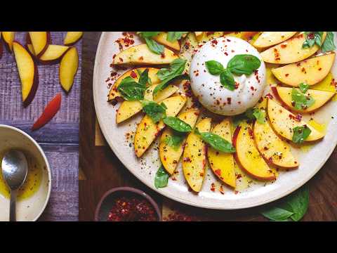 Burrata with Nectarines - NO Cook, 5 Minute Recipe