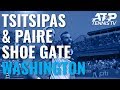 Shoe Gate! Paire Has Some Fun After Tsitsipas Breaks Shoe Lace Again | Washington 2019