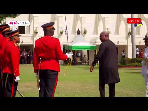 President Mahama Arrives in Jamaica for State Visit, Receives Guard of Honour