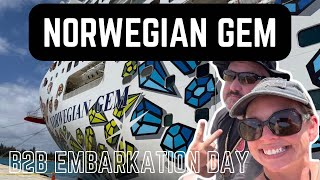 🚢 BACK-TO-BACK EMBARKATION DAY #1 on Norwegian Gem #cruiseship #cruise #firsttimecruiser #cruiser 