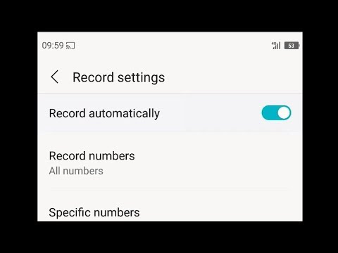 Sharp Aquos C10 / S2 - how to enable phone call recording