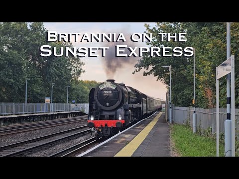Britannia on the Sunset Steam Express - August 2024