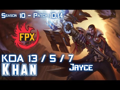 FPX Khan JAYCE vs NEEKO Top - Patch 10.14 KR Ranked