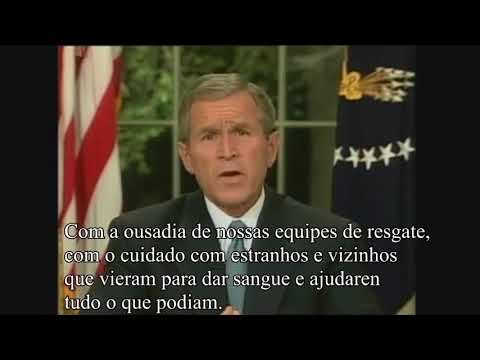 Discurso de George W  Bush sobre as torres gêmeas legendado