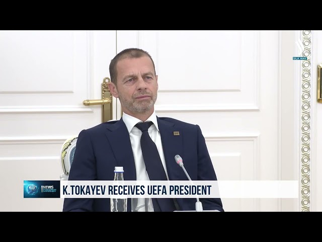 Kassym-Jomart Tokayev receives UEFA President