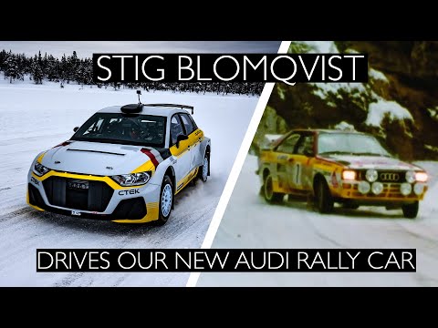 Stig Blomqvist fährt unseren neuen Audi Rallyewagen