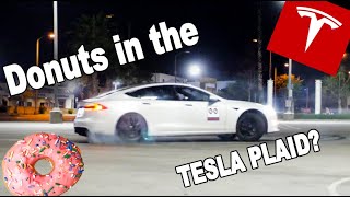 The LA car Scene is INSANE! Donuts in the Tesla Plaid?