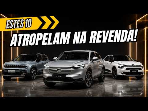 🔥 10 MELHORES CARROS NOVOS que EU COMPRARIA Pensando no Momento de REVENDA! COMPRE com SABEDORIA!!!