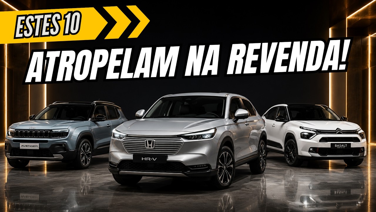 🔥 10 MELHORES CARROS NOVOS que EU COMPRARIA Pensando no Momento de REVENDA! COMPRE com SABEDORIA!!!