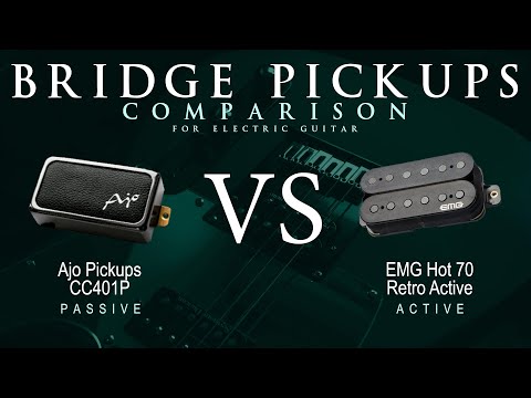 Ajo CC401P vs EMG HOT 70 RETRO ACTIVE - Bridge Guitar Pickup Comparison Tone Demo