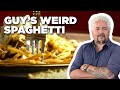 Guy Fieri Makes Weird Spaghetti | Guy's Big Bite | Food Network