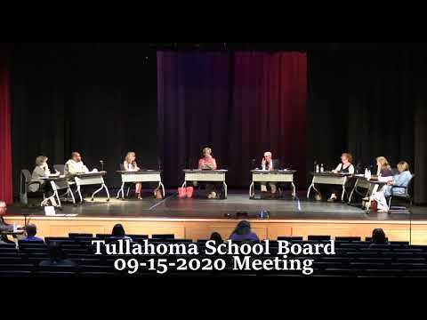 Tullahoma School Board Meeting 09-15-2020