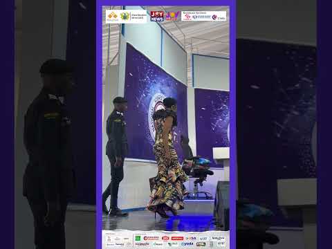 Professor Elsie Effah Kaufmann, makes her grand entrance at the  #NSMQGrandeFinale