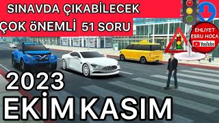 ÇOK ÖNEMLİ BİLGİLER VERDİM/ 2023 EKİM KASIM