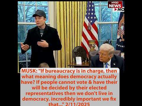 MUSK: If bureaucracy is in charge then we don't live in a democracy, incredibly important fix that
