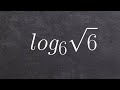 How To Evaluate a Logarithm To a Square Root of a Number Without a Calculator