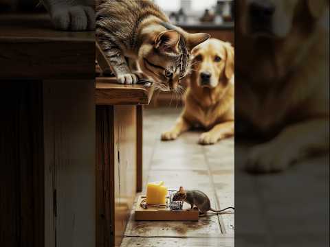 Will This Cat Catch The Rat Or It Will Escape