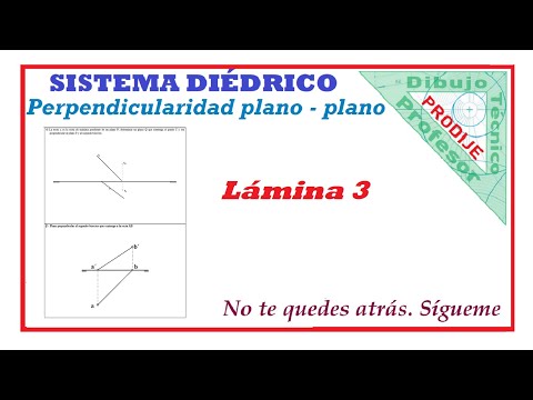 Diédrico  LÁMINA 3 PLANO PERPENDICULAR A OTRO PLANO Y AL 2º BISECTOR.  Dibujo técnico