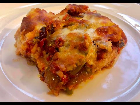 Gratin rapide d'aubergines/courgettes- غراتان الباذنجان السريع والكوسة-Quick aubergine gratin