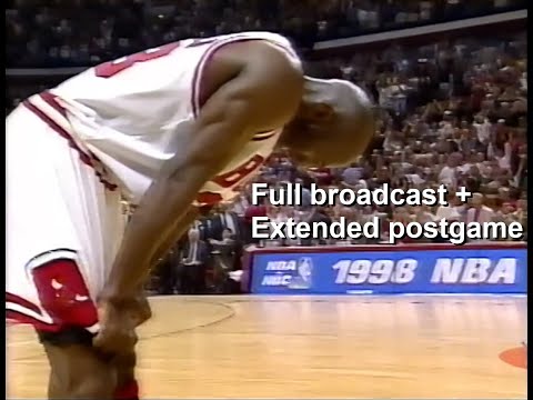1998 NBA Eastern Conference Finals, Game 7, Chicago Bulls vs Indiana Pacers (HD) + extended postgame