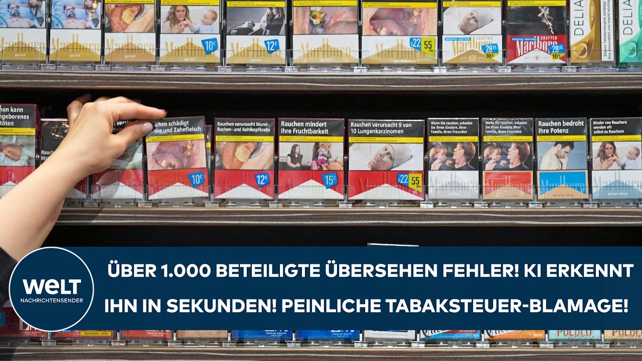 TABAKSTEUER-BLAMAGE GEHT WEITER: Über 1.000 Beteiligte übersehen Fehler! KI erkennt ihn in Sekunden!