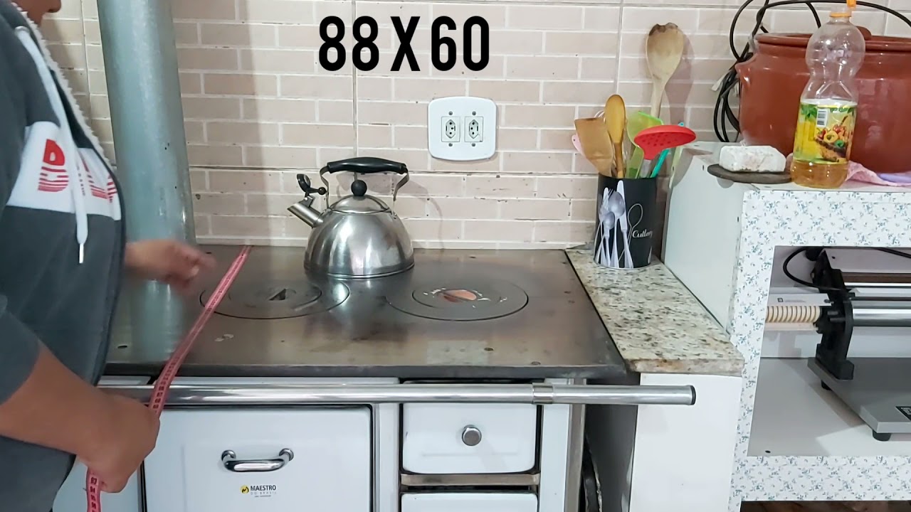 FOGÃO A LENHA ESMALTADO MAESTRO