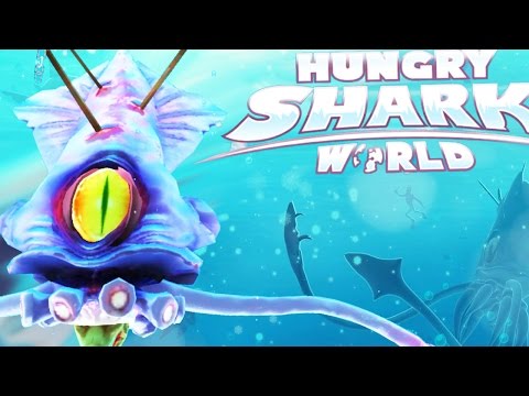 Zombie Shark Vs The COLOSSAL SQUID BOSS  | Hungry Shark World
