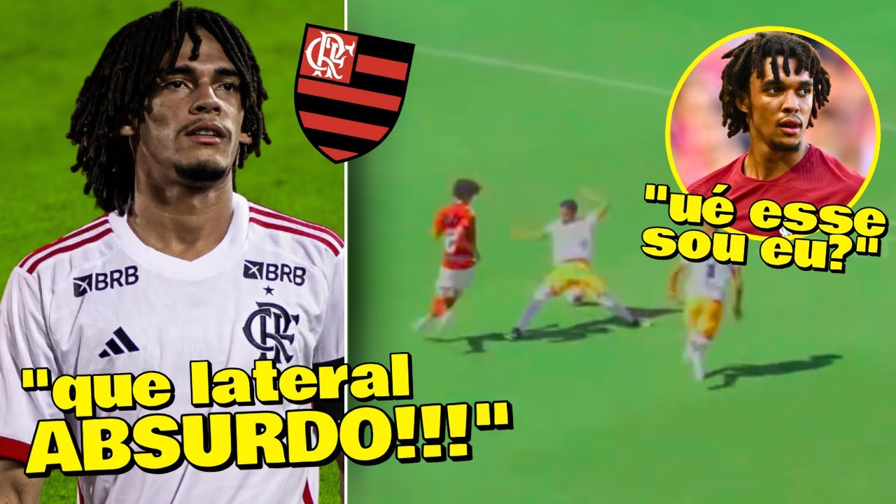 🔥 QUE MULEQUE ABSURDO! GUSTTAVO LATERAL DA BASE DO FLAMENGO JOGA MUITO!