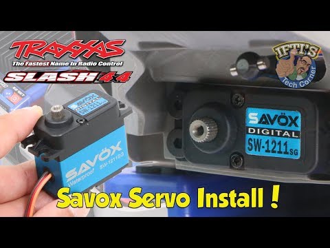 #08 Traxxas Slash 4X4 - Steering Upgrade Part 2/4 - Savox SW-1211SG Servo Install!