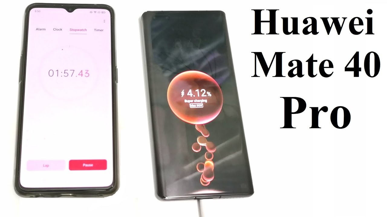 Huawei Mate 40 Pro - Battery Charging Speed Test (66W SuperCharge)