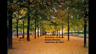 Sunday, September 26, 2021 Worship Service