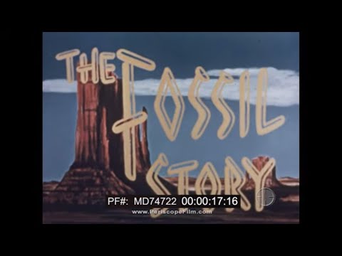 " THE FOSSIL STORY " (Original vers.) 1950s SHELL OIL FILM  PALEONTOLOGY  DINOSAURS GEOLOGY  MD74722