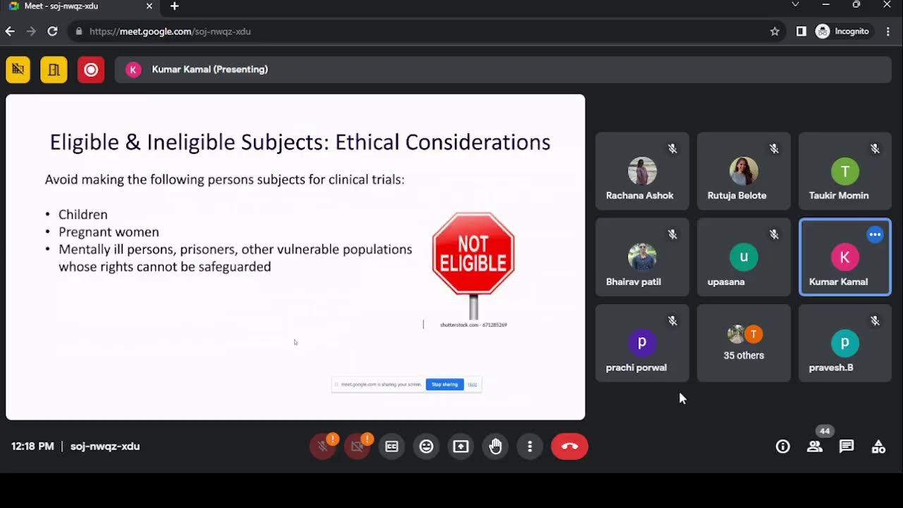 Introduction to ICH and Ethical considerations
