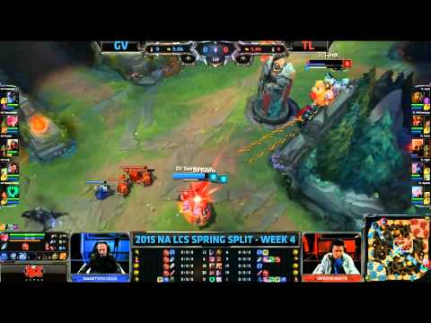 GV First Blood Zed Midlane Gank - GV vs TL Game 1 (NA LCS Spring 2015)