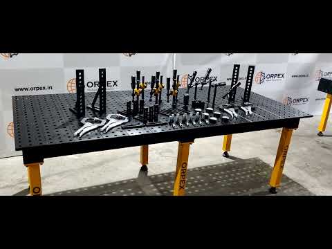Yellow ms modular fixture welding table, for industrial