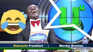 Akrobeto Laughing while reading out the football m