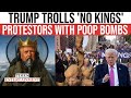 Trump Reacts To No Kings Protest With WILD AI Video Drops POOP Bombs From The Sky In VIRAL Clip