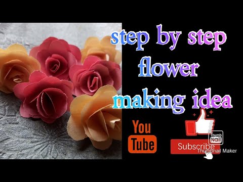 Step by Step Flower Making Idea😍.       #sasmitatripathy #youtube #craft
